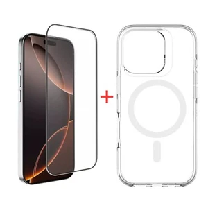 For Apple iPhone 16 plus Pro Max Phone Case & 9D Tempered Glass Screen Protector - Photo 1 sur 18