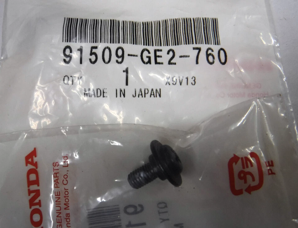 OEM HONDA NVA110 ADV160 C125 WW150 WW160 PCX160 PAN SCREW 91509-GE2-760 W32-71G - Изображение 1 из 1