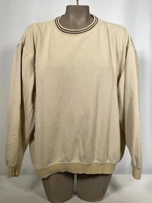 Norm Thompson Cotton Crew Neck Pullover Beige Sweater Women's LARGE - Image 1 of 4
