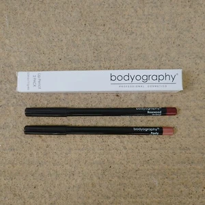 Bodyography Lip Pencil 2 Pack Rosewood & Pouty Paraben Free NEW in Box - Picture 1 of 6
