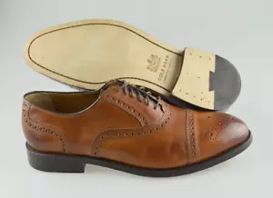 Men's COLE HAAN 'Kneeland' Brown Leather Cap Toe Oxfords Size US 11 - D - Picture 1 of 6