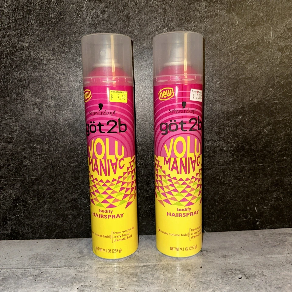 Lote de 2 spray para el cabello Schwarzkopf Got2b Volumaniac Bodify 9,1 oz Foto 1 de 1