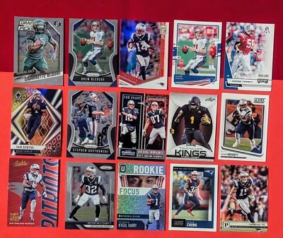 New England Patriots 15 Card Lot Bledsoe Brady White - Image 1 of 2