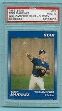 1989 Star Baseball #13 Tino Martinez Williamsport Bills-Glossy PSA 9