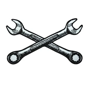 herramienta spana parche juego, llave parche hierro bordado en costura en parche insignia 10x6CM - Imagen 1 de 1