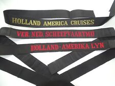 3 VINTAGE HOLLAND AMERICA LINE VER NED SCHEEPVAARTMU MARITIME SHIPS CAP TALLIES