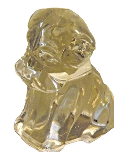 Federal Molded Clear Glass “Mopey Dog” 3" Candy Container/Figurine 1940s/Vintage - Picture 1 of 10