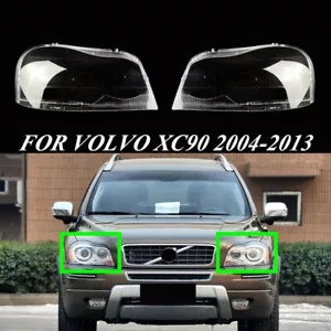 For Volvo XC90 2004-2013 Transparent Headlight Cover Lens Shell Pair - Picture 1 of 5