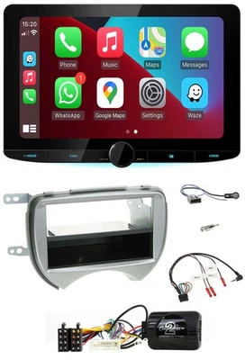 Kenwood Lenkrad USB DAB Bluetooth Autoradio für Nissan Micra 2010-2013 silber - Bild 1 von 4