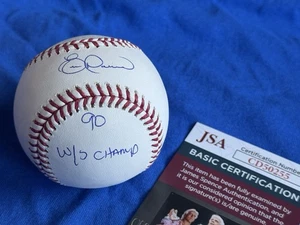 ERIC DAVIS firmato con scritta Major League Baseball Cincinnati Reds JSA COA - Foto 1 di 1