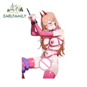 EARLFAMILY 5.1" Chainsaw Man Car Sticker Removable Scooter  Artistic Truck Decal - Picture 1 of 12