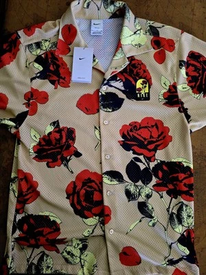 Nike Dri-Fit Rose City Short Sleeve Button Down Mesh Shirt Men’s Size Small NWT  - Image 1 of 2