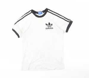 Camiseta Adidas para niños blanca manga corta con logotipo talla S - Imagen 1 de 12