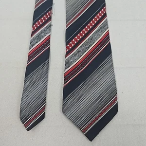 King’s Fashion Krawatte – Rot / Grau / Schwarz gestreift – Klassisch Elegant - Bild 1 von 7