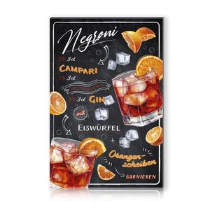 Alu Cocktailschild 30x20cm wasserfest Rezept Deko Schild RV003-16 Negroni - Bild 1 von 8