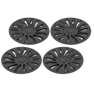 4Pcs 19 Inch Wheel Hub Cap Matte Black Automobile Wheel Hub Fully Wrap Rim P REL - Picture 1 of 24