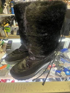 Bota de piel de invierno PAJAR talla 42 EE. UU. 10,5 para mujer piel negra. Ver fotos. NUEVO - Imagen 1 de 7