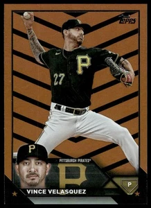 2023 Topps Update #US243 Vince Velasquez Orange and Black Foil Pirates - Picture 1 of 2