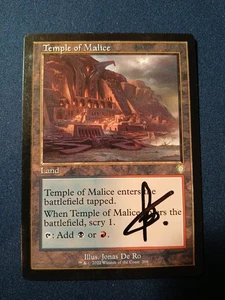 MTG Temple of Malice Retro Frame Dominaria Remastered signed - Picture 1 of 2
