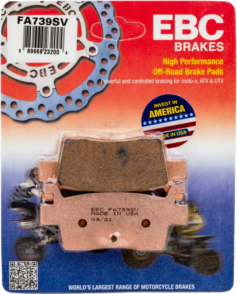Kawasaki Teryx 800 1000 2020-2021 Rear Brake Pads L or R SEVERE Duty EBC FA739SV Foto 1 de 1