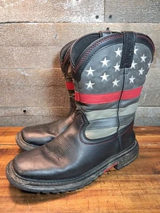 Stivali da cowboy Rocky Firefighter linea rossa sottile bambino taglia 4,5M - Foto 1 di 4