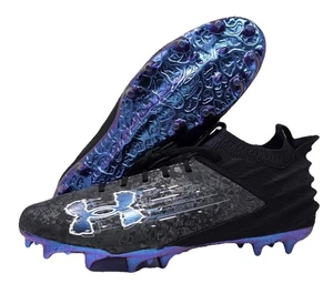 Under Armour Blur Smoke Suede 2.0 MC Football Cleats Mens Sz 9.5 3027978-001 - Picture 1 of 6