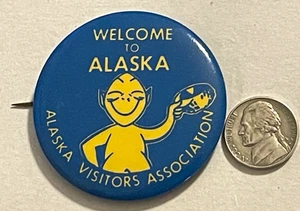 Vintage Welcome to Alaska Billikin Pin Alaska Visitor's Association - Picture 1 of 3