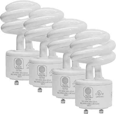 - 13Watt GU24 Base 2 Prong Light Bulbs- UL Approved-120V 60Hz - Mini Twist Lock  - Image 1 of 4