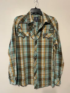 LTF Woven Lifted Size 2XL Button Up Shirt Mens Size Pearl Snap Western Cotton - Picture 1 of 6