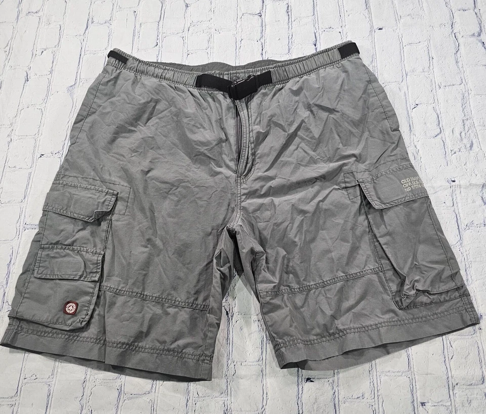 Old Navy MENS XL Cargo Shorts Gray Military Grunge Gorpcore Skater 2004 VINTAGE  - Image 1 of 4