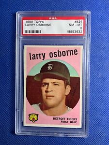 1959 Topps #524 Larry Osborne Detroit Tigers PSA 8 NM-MT