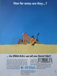 5/1989 PUB SFENA ACOUSTIC MISS DISTANCE INDICATOR INDIEN NATIVE AMERICAN AD - Foto 1 di 1