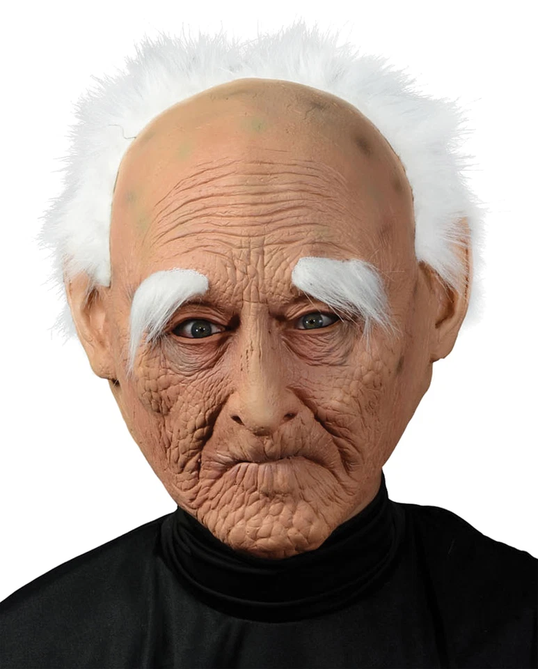 Creepy Old Man Mask With Hair - Mario - Image 1 of 1