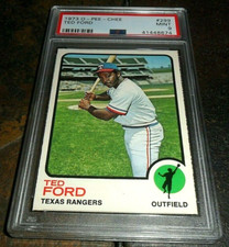 1973 OPC O-PEE CHEE  #299 TED FORD TEXAS RANGERS  MINT PSA 9  