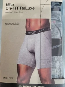 Men's Nike Boxer Brief 2-Pack ReLuxe Move Zero Underwear XL Gray - Picture 1 of 2