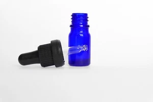 5ml Blue Glass Bottle with Dropper/Pipette Cap - Picture 1 of 1