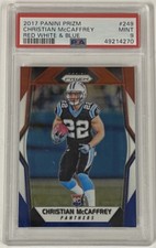 CHRISTIAN MCCAFFREY PSA 9 MINT ROOKIE RED WHITE BLUE PRIZMS RC 2017 PANINI PRIZM