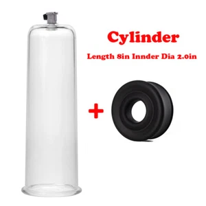 Penis Pump Enlargement Cylinder REPLACEMENT Tube CLEAR with Silcone Case - Picture 1 of 22