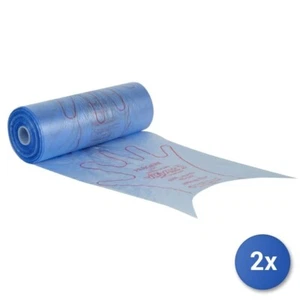 2x Gloves 500 Pieces Polyethylene Disposable Roll Blue Virosac - Picture 1 of 3