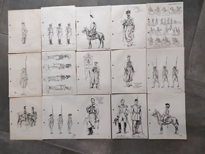 60 planches uniformes militaires SCFH n° 16 à 76 avant 1953 - Picture 1 of 4