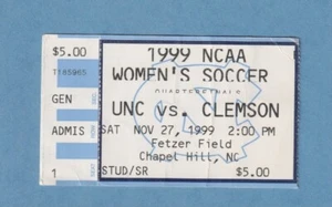 11/27/1999 North Carolina Tar Heels Women's Soccer Ticket Stub NCAA Tournament - Picture 1 of 2