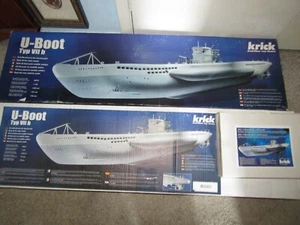 2 Krick U Boat Model Kits Type VIIb & Drive & Diving Set. 1 Complete Kit & 1 - Picture 1 of 5