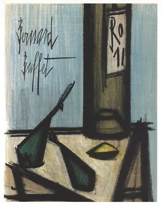 Bernard Buffet "Still Life with Bottle" original lithograph - Picture 1 of 1