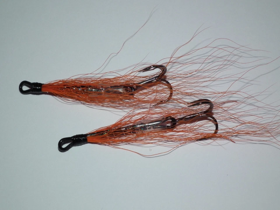 salmon/seatrout-------------------- 2 black & orange waddingtons 20mm - Image 1 of 1