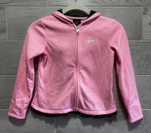 Nike Girls Size 6 Jacket with Hood and Bottom Ruffle Accent with Therma-Fit - Picture 1 of 7
