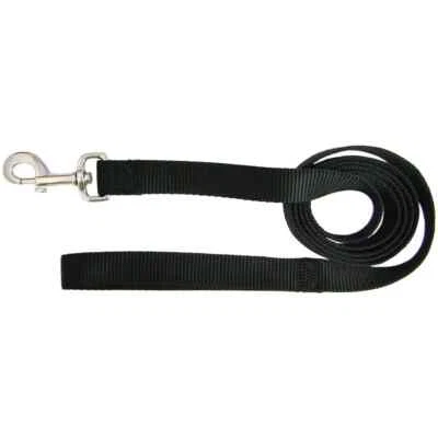 Plomo para perro Hamilton de nailon grueso único, 1 pulgada por 6 pies, negro Foto 1 de 4