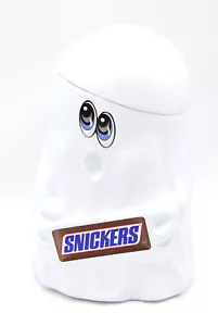 Vintage Snickers Plastic Ghost Candy Bucket Advertisement Halloween 1989 Mars - Picture 1 of 5