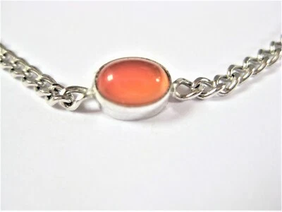 Bracciale Argento 835 Con Corniola, 3,8 G - Immagine 1 di 2