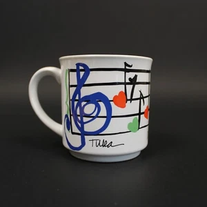Vtg Tilka Coffee Mug Love Is Friendship Set To Music Heart Joseph Campbell 10 oz - Picture 1 of 7