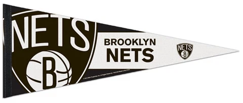 BROOKLYN NETS Official NBA Basketball Team Logo Premium Felt Collector's PENNANT Cover